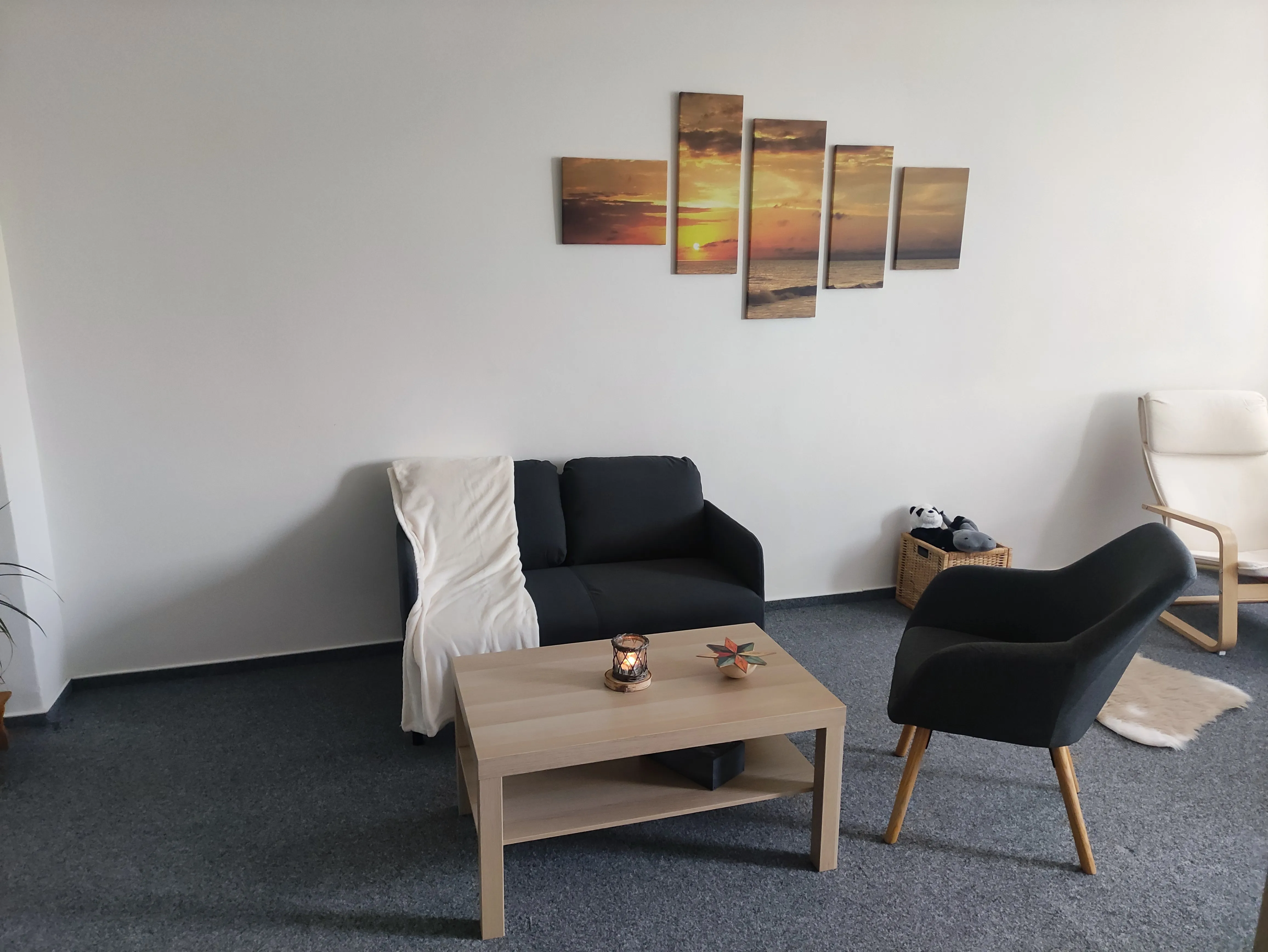 Poradenská místnost v Bílovci - klidný prostor pro psychoterapii a etopedické konzultace